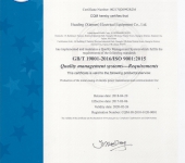 The ISO certificate